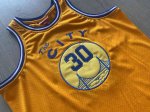 NBA 30 Curry Warriors 2019-20 authentique Maillot jaune